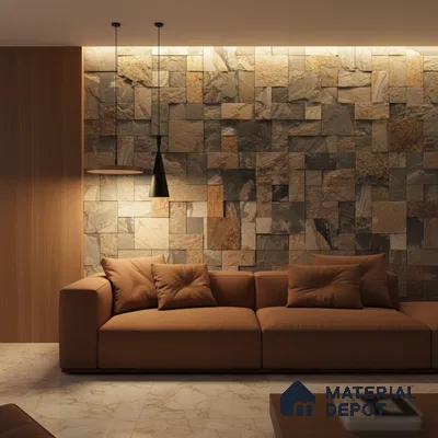 WL 00118 Rustico 300 x 300 mm Natural Stone Wall Cladding |  Stone is a Natural Product, Please Expect Variation in Shades
