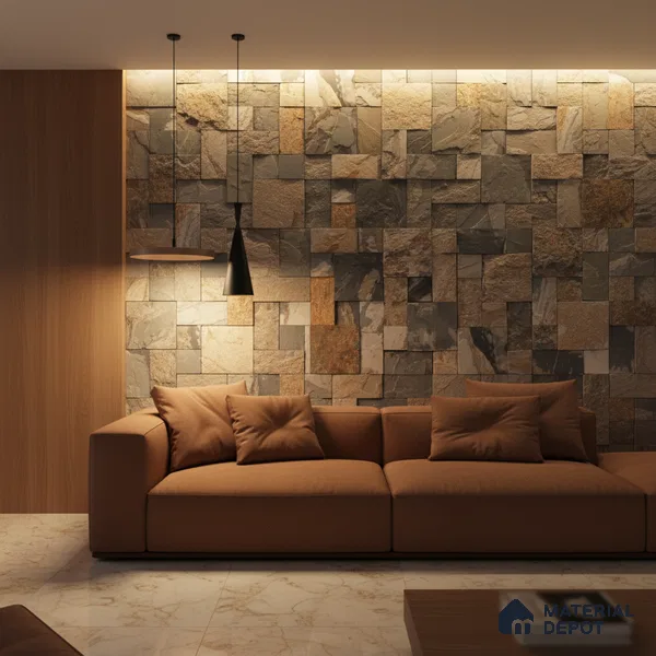 WL 00118 Rustico 300 x 300 mm Natural Stone Wall Cladding |  Stone is a Natural Product, Please Expect Variation in Shades