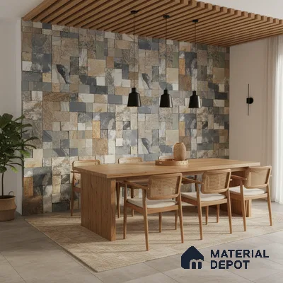WL 00118 Rustico 300 x 300 mm Natural Stone Wall Cladding |  Stone is a Natural Product, Please Expect Variation in Shades