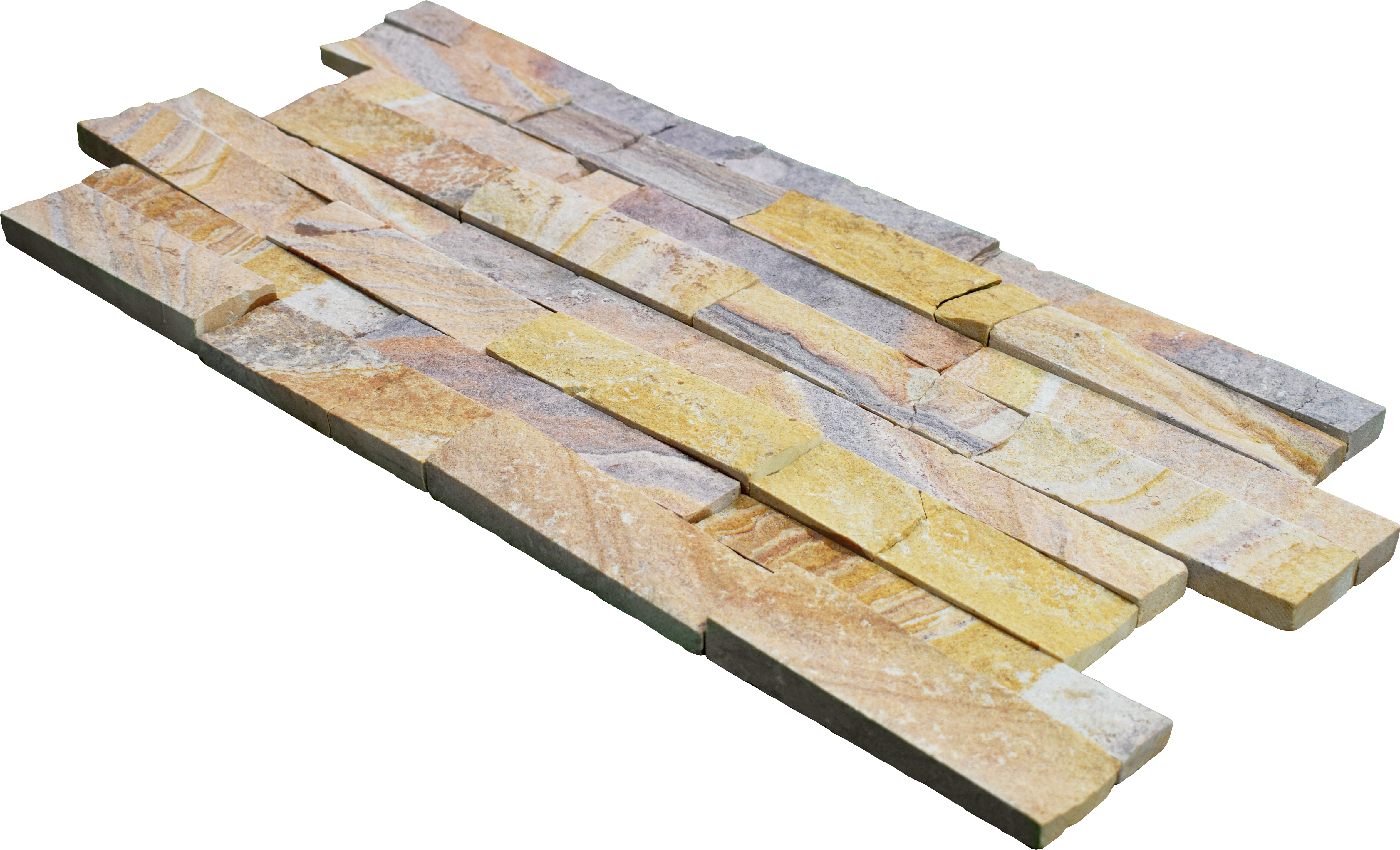 WL 00120 Rainbow 600 x 150 mm Natural Stone Wall Cladding |  Stone is a Natural Product, Please Expect Variation in Shades