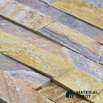 WL 00120 Rainbow 600 x 150 mm Natural Stone Wall Cladding |  Stone is a Natural Product, Please Expect Variation in Shades
