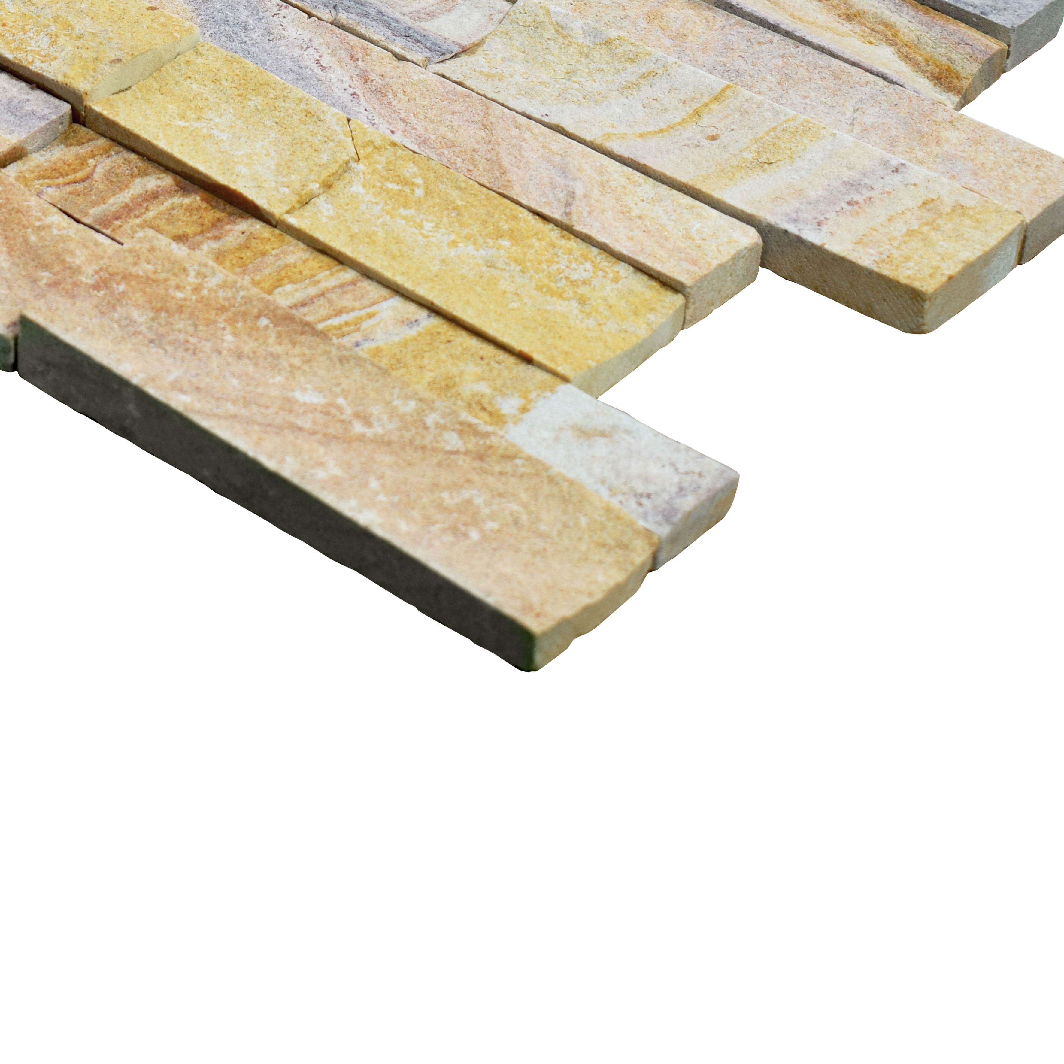 WL 00120 Rainbow 600 x 150 mm Natural Stone Wall Cladding |  Stone is a Natural Product, Please Expect Variation in Shades