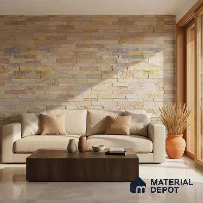WL 00120 Rainbow 600 x 150 mm Natural Stone Wall Cladding |  Stone is a Natural Product, Please Expect Variation in Shades