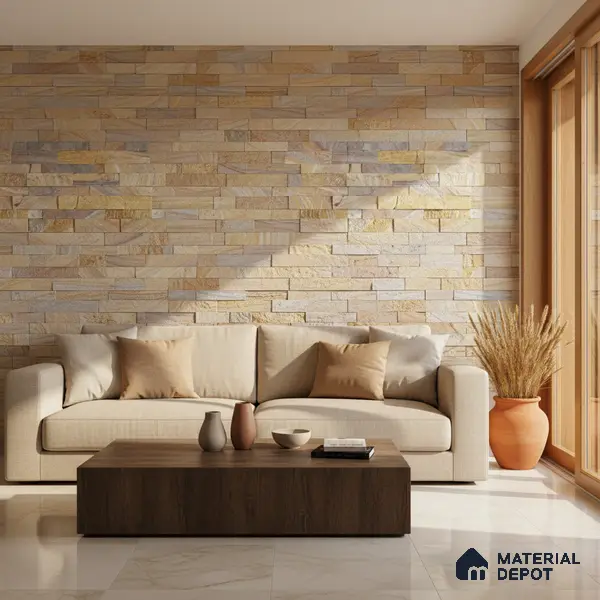 WL 00120 Rainbow 600 x 150 mm Natural Stone Wall Cladding | Stone is a Natural Product, Please Expect Variation in Shades