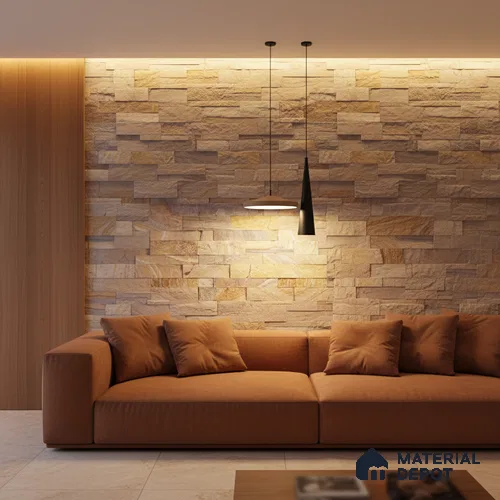 WL 00120 Rainbow 600 x 150 mm Natural Stone Wall Cladding | Stone is a Natural Product, Please Expect Variation in Shades
