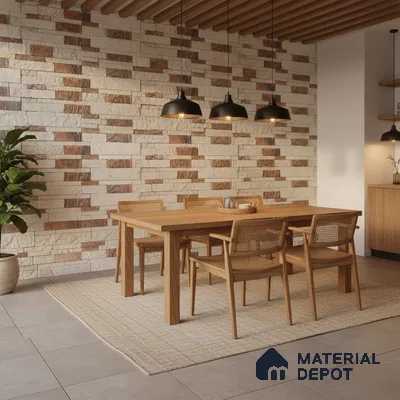 WL 00121 Ruby 600 x 150 mm Natural Stone Wall Cladding |  Stone is a Natural Product, Please Expect Variation in Shades