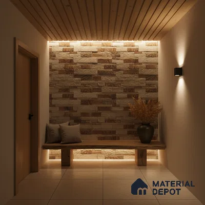 WL 00121 Ruby 600 x 150 mm Natural Stone Wall Cladding |  Stone is a Natural Product, Please Expect Variation in Shades