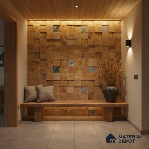 WL 00124 Royal Emrald 300 x 300 mm Natural Stone Wall Cladding |  Stone is a Natural Product, Please Expect Variation in Shades
