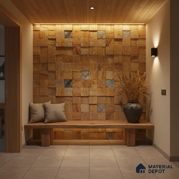 WL 00124 Royal Emrald 300 x 300 mm Natural Stone Wall Cladding | Stone is a Natural Product, Please Expect Variation in Shades