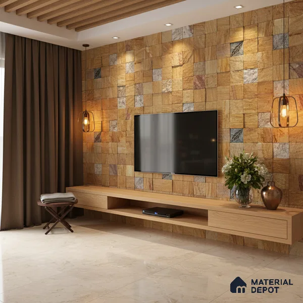WL 00124 Royal Emrald 300 x 300 mm Natural Stone Wall Cladding | Stone is a Natural Product, Please Expect Variation in Shades