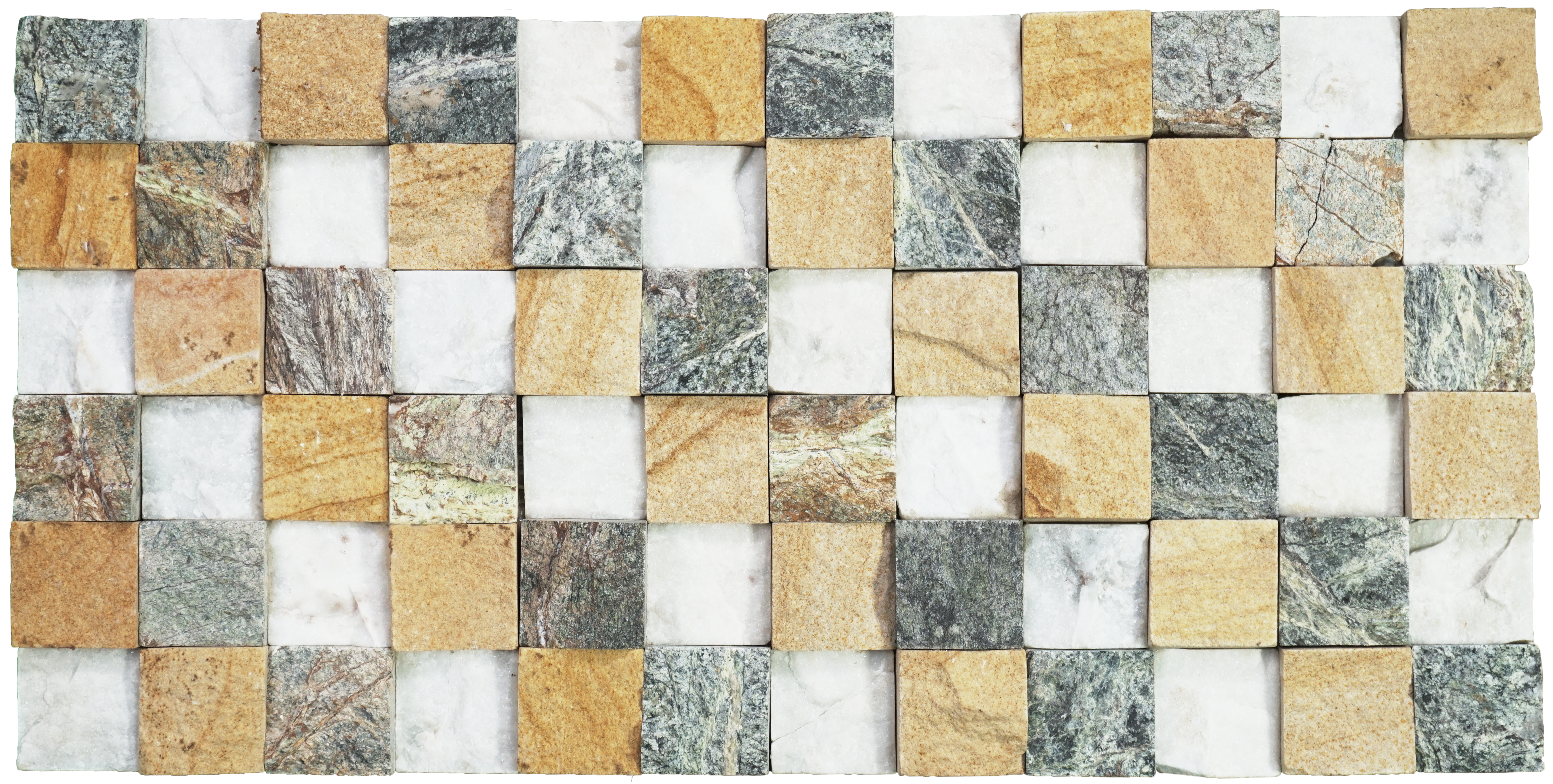 WL 00125 Retro 300 x 300 mm Natural Stone Wall Cladding | Stone is a Natural Product, Please Expect Variation in Shades