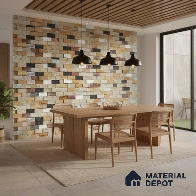 WL 00126 Spectra Gold 300 x 300 mm Natural Stone Wall Cladding |  Stone is a Natural Product, Please Expect Variation in Shades