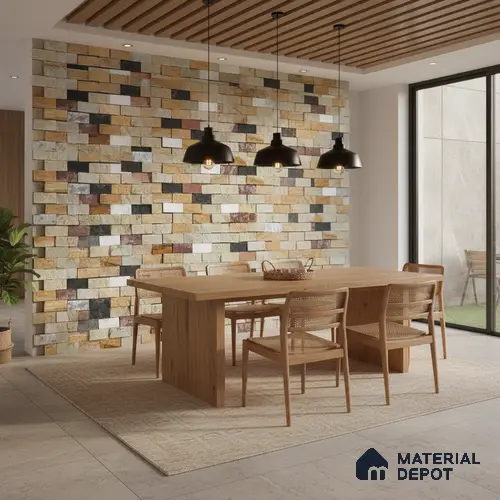 WL 00126 Spectra Gold 300 x 300 mm Natural Stone Wall Cladding | Stone is a Natural Product, Please Expect Variation in Shades
