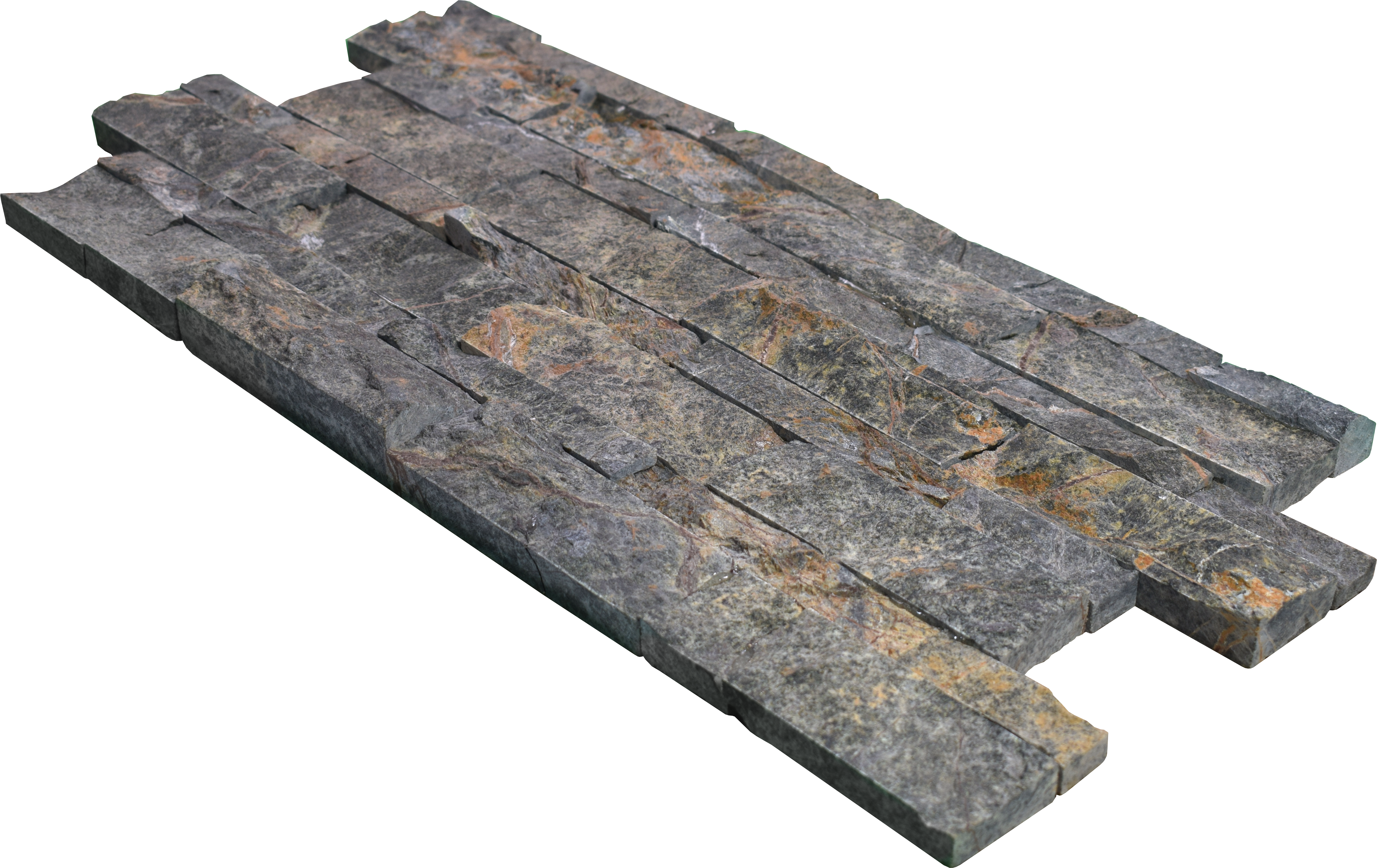 WL 00128 Safari Green 600 x 150 mm Natural Stone Wall Cladding | Stone is a Natural Product, Please Expect Variation in Shades