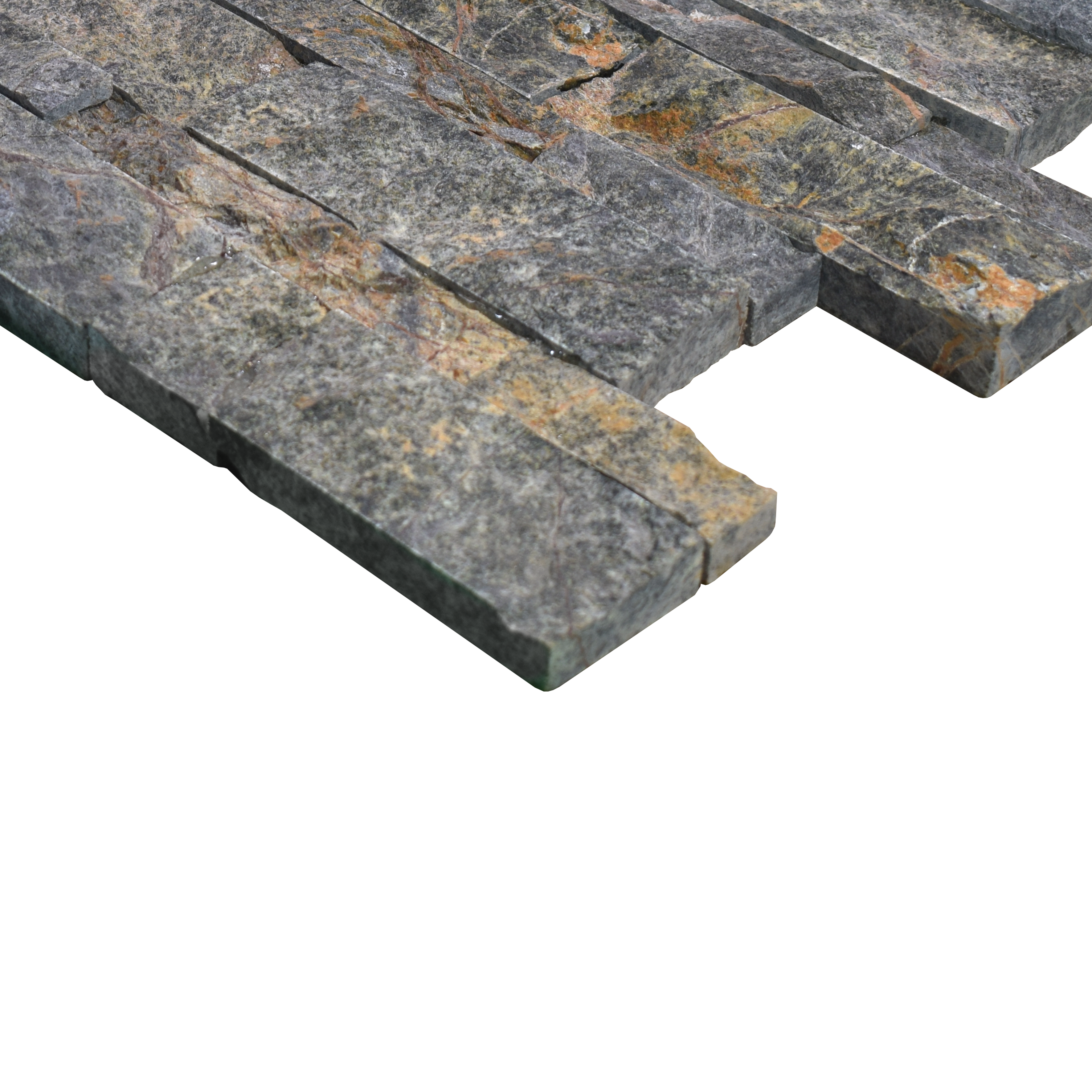 WL 00128 Safari Green 600 x 150 mm Natural Stone Wall Cladding |  Stone is a Natural Product, Please Expect Variation in Shades