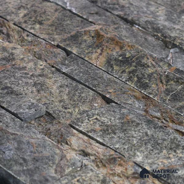 WL 00128 Safari Green 600 x 150 mm Natural Stone Wall Cladding | Stone is a Natural Product, Please Expect Variation in Shades