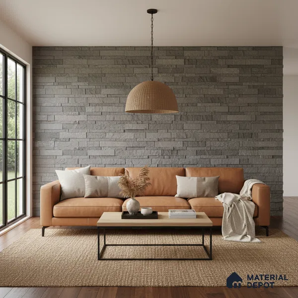 WL 00129 Steel Grey 600 x 150 mm Natural Stone Wall Cladding |  Stone is a Natural Product, Please Expect Variation in Shades