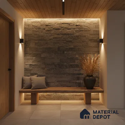 WL 00129 Steel Grey 600 x 150 mm Natural Stone Wall Cladding |  Stone is a Natural Product, Please Expect Variation in Shades