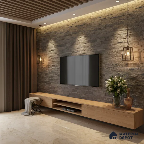 WL 00129 Steel Grey 600 x 150 mm Natural Stone Wall Cladding |  Stone is a Natural Product, Please Expect Variation in Shades
