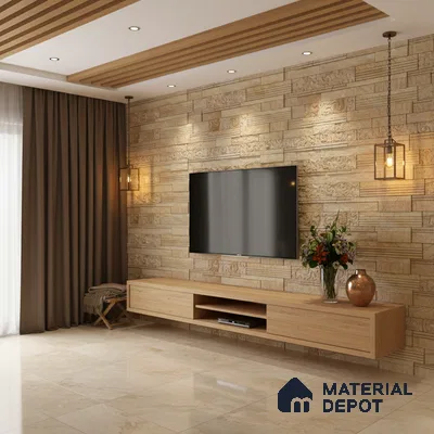 WL 00131 Spiral Oak 600 x 150 mm Natural Stone Wall Cladding