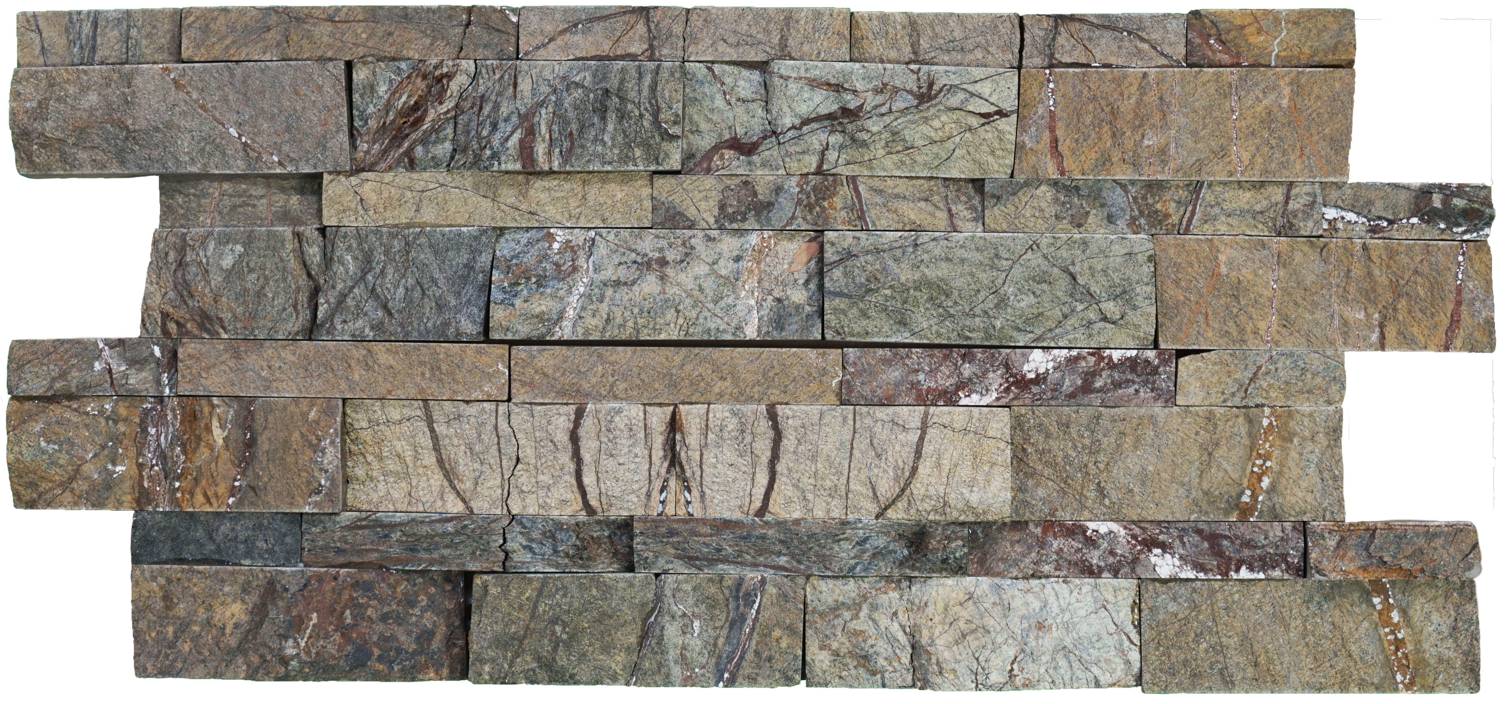 WL 00133 Safari Brown 600 x 150 mm Natural Stone Wall Cladding | Stone is a Natural Product, Please Expect Variation in Shades