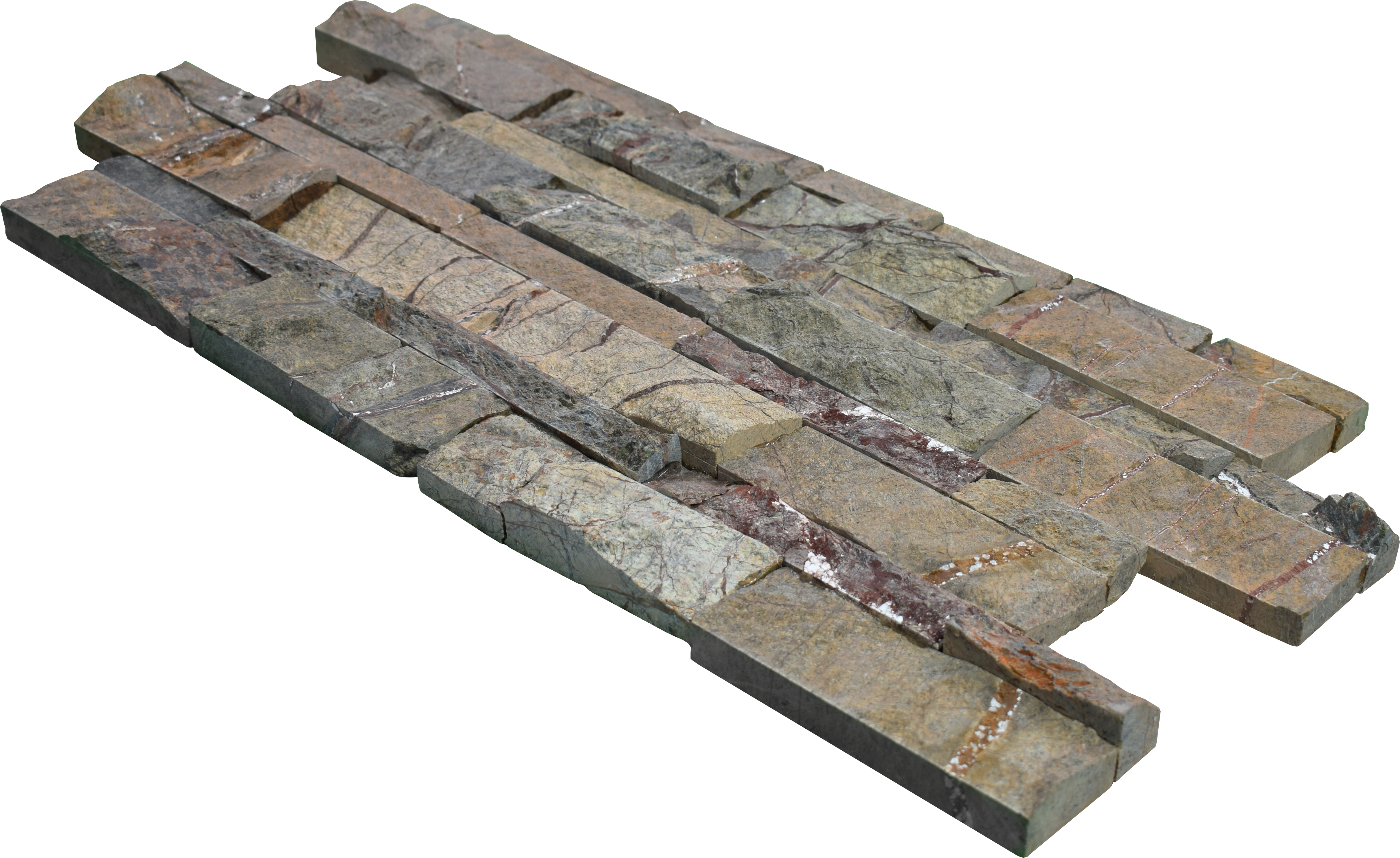 WL 00133 Safari Brown 600 x 150 mm Natural Stone Wall Cladding |  Stone is a Natural Product, Please Expect Variation in Shades