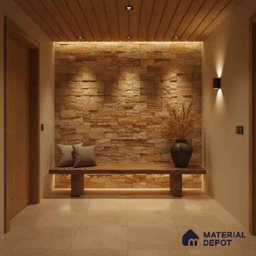 WL 00135 Turkey 300 x 300 mm Natural Stone Wall Cladding | Stone is a Natural Product, Please Expect Variation in Shades