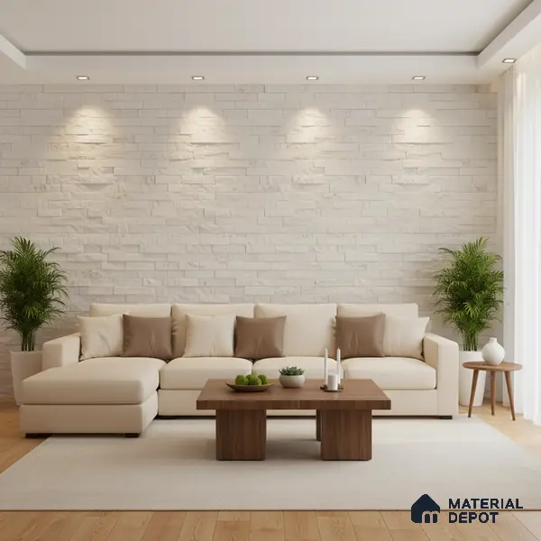WL 00139 Victorian Beige 600 x 150 mm Natural Stone Wall Cladding | Stone is a Natural Product, Please Expect Variation in Shades