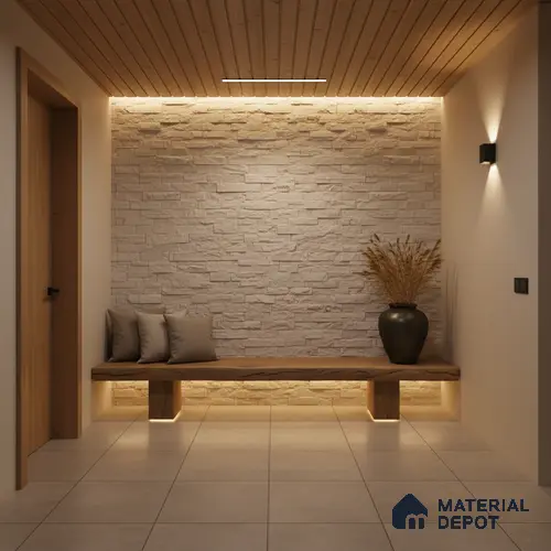 WL 00139 Victorian Beige 600 x 150 mm Natural Stone Wall Cladding | Stone is a Natural Product, Please Expect Variation in Shades