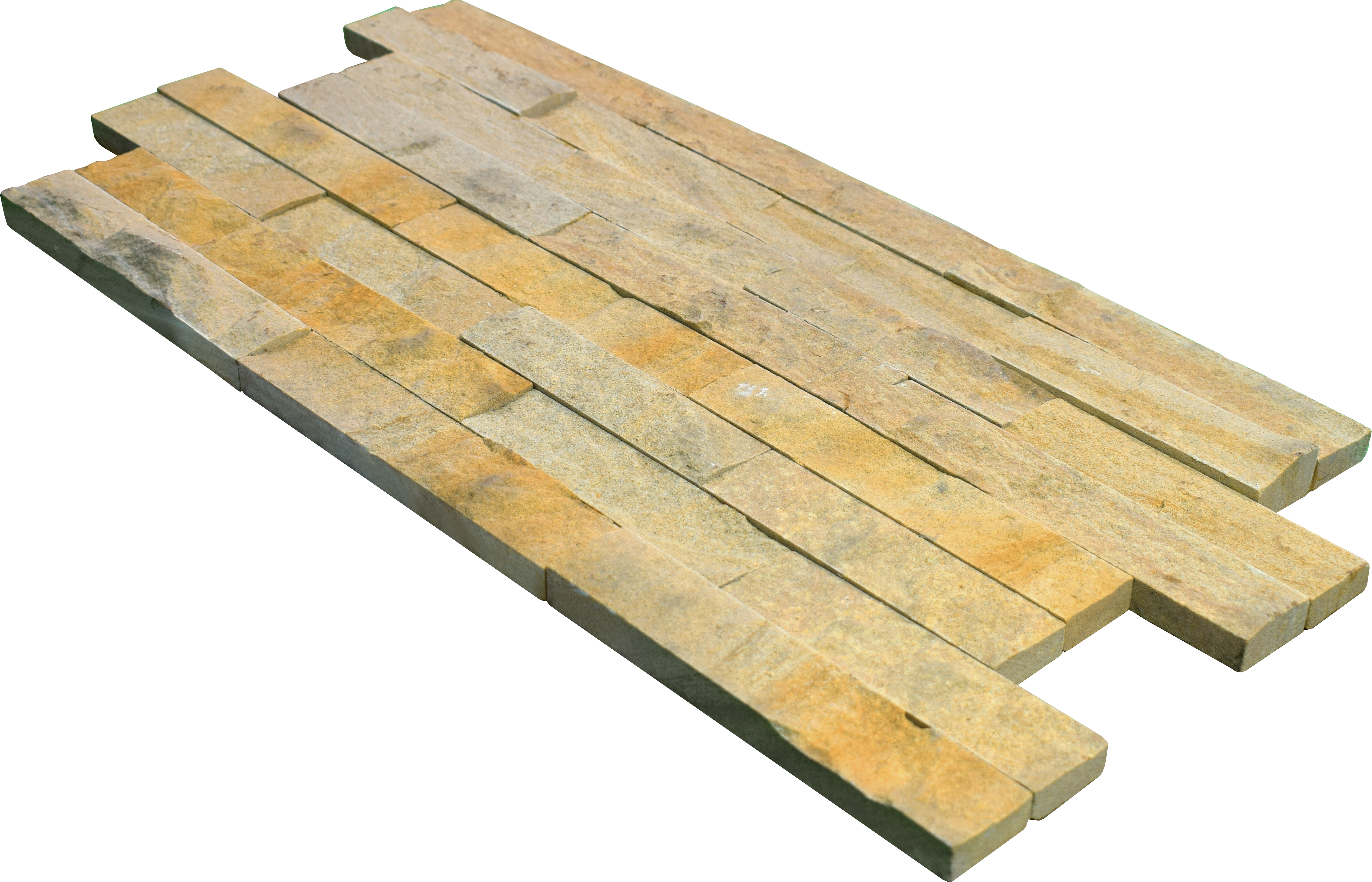 WL 00140 Victorian Yellow 600 x 150 mm Natural Stone Wall Cladding |  Stone is a Natural Product, Please Expect Variation in Shades