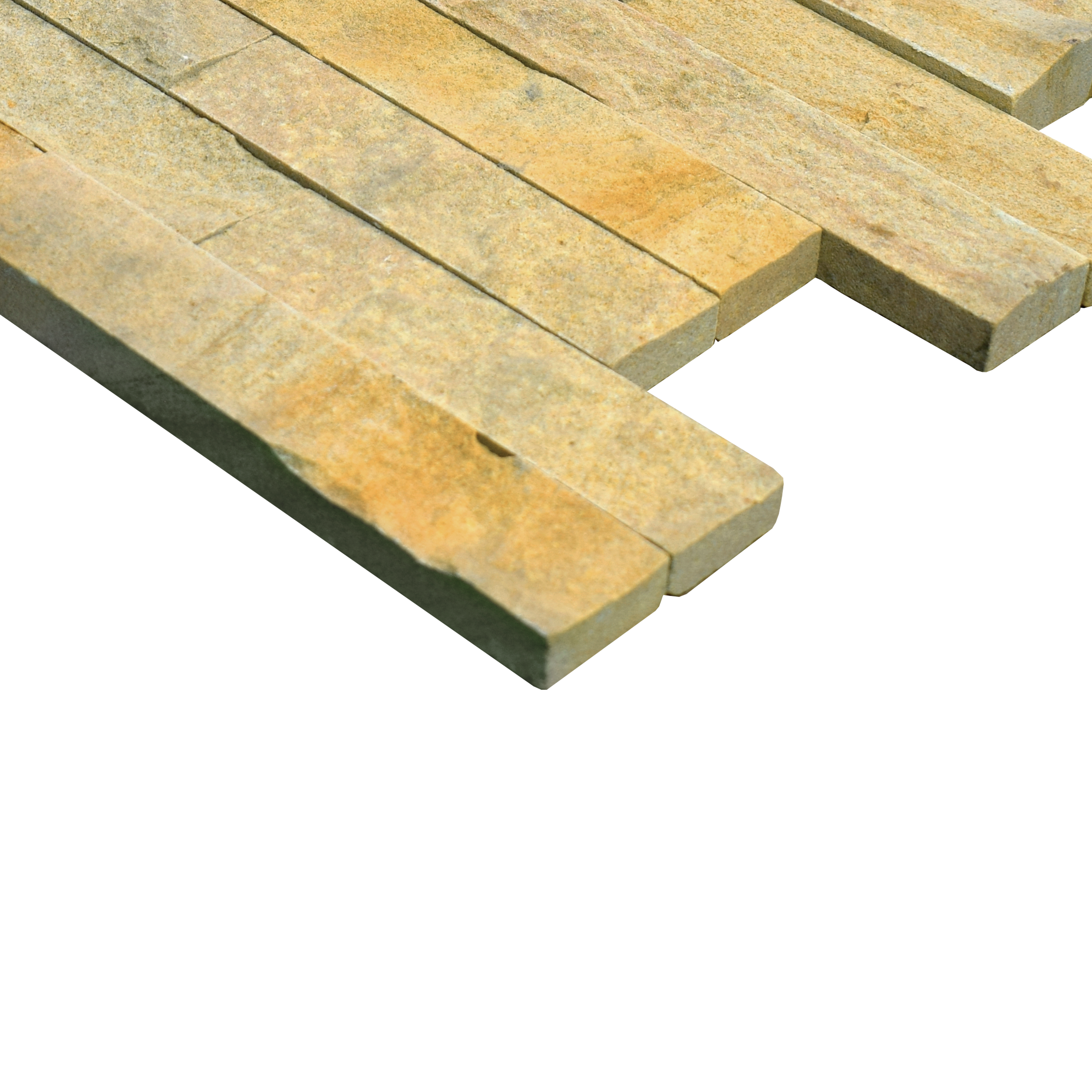 WL 00140 Victorian Yellow 600 x 150 mm Natural Stone Wall Cladding |  Stone is a Natural Product, Please Expect Variation in Shades