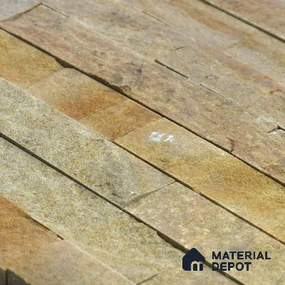 WL 00140 Victorian Yellow 600 x 150 mm Natural Stone Wall Cladding |  Stone is a Natural Product, Please Expect Variation in Shades