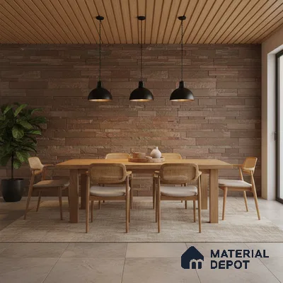 WL 00142 Valencia 600 x 150 mm Natural Stone Wall Cladding |  Stone is a Natural Product, Please Expect Variation in Shades