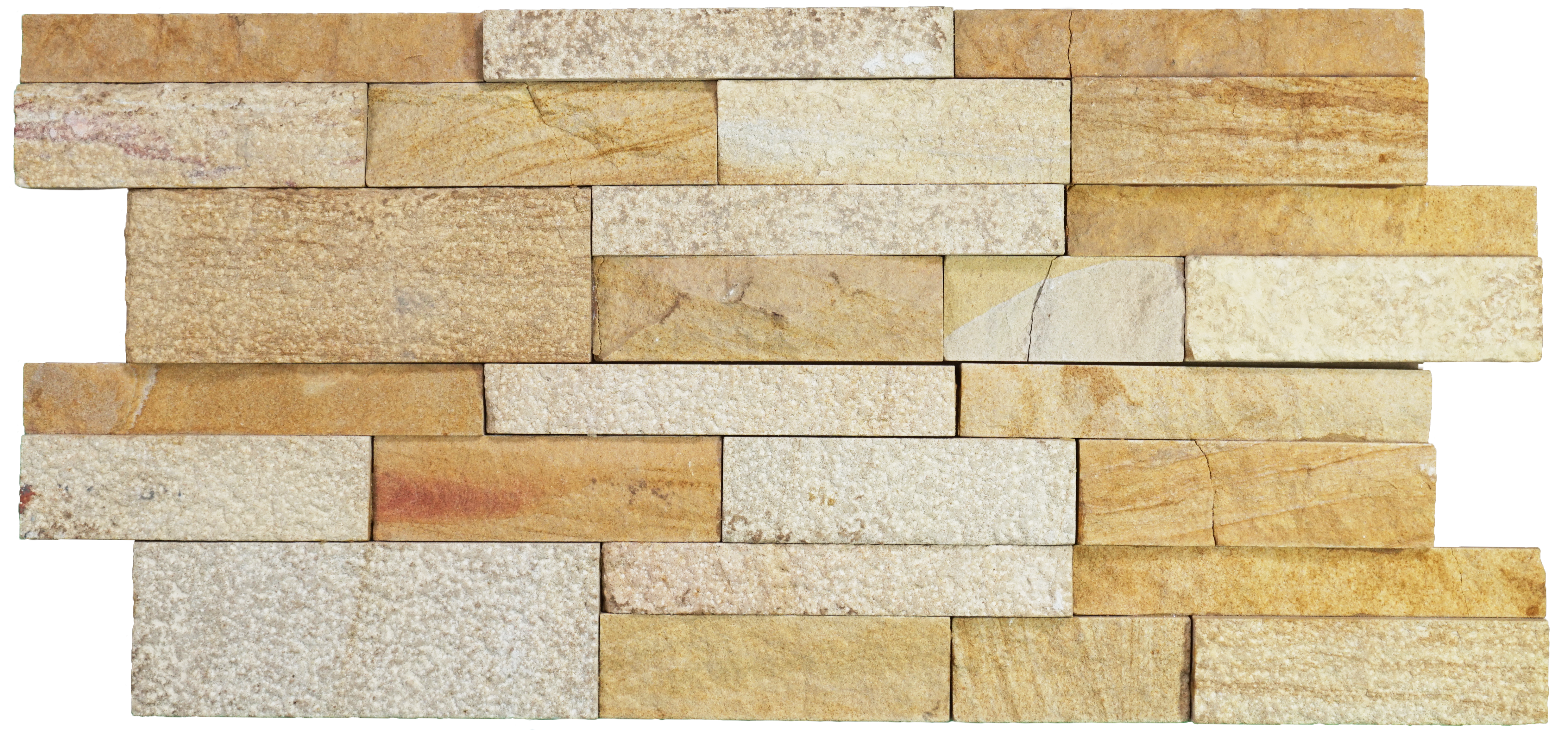 WL 00143 Urban Oak 600 x 150 mm Natural Stone Wall Cladding | Stone is a Natural Product, Please Expect Variation in Shades