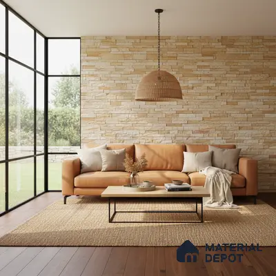 WL 00143 Urban Oak 600 x 150 mm Natural Stone Wall Cladding |  Stone is a Natural Product, Please Expect Variation in Shades