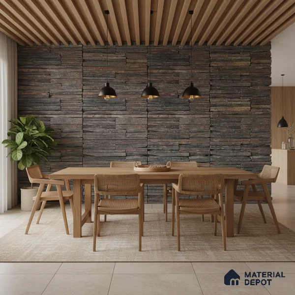 WL 00144 Waterfalls 300 x 150 mm Natural Stone Wall Cladding | 1 Sq. Ft. = 2 Pieces | Stone is a Natural Product, Please Expect Variation in Shades