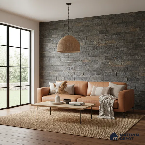 WL 00147 Sea Cliff / D Green 600 x 150 mm Natural Stone Wall Cladding |  Stone is a Natural Product, Please Expect Variation in Shades