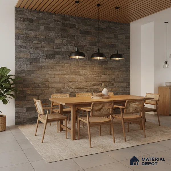 WL 00147 Sea Cliff / D Green 600 x 150 mm Natural Stone Wall Cladding |  Stone is a Natural Product, Please Expect Variation in Shades