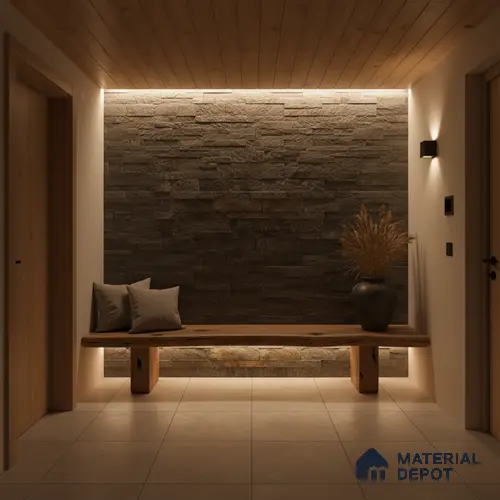 WL 00147 Sea Cliff / D Green 600 x 150 mm Natural Stone Wall Cladding | Stone is a Natural Product, Please Expect Variation in Shades