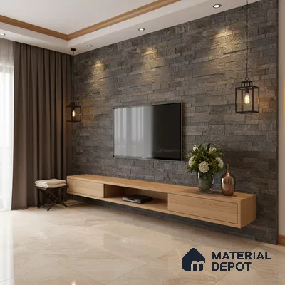 WL 00147 Sea Cliff / D Green 600 x 150 mm Natural Stone Wall Cladding |  Stone is a Natural Product, Please Expect Variation in Shades