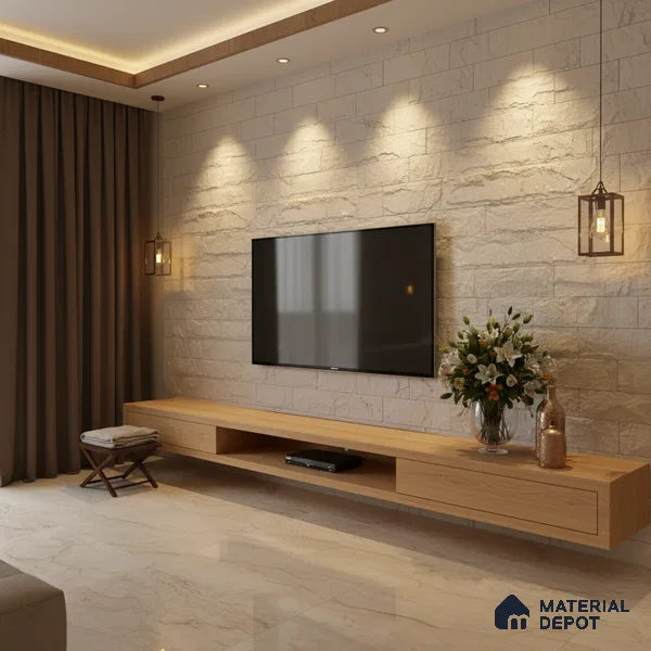 WL 00148 Planco White 600 x 150 mm Natural Stone Wall Cladding |  Stone is a Natural Product, Please Expect Variation in Shades