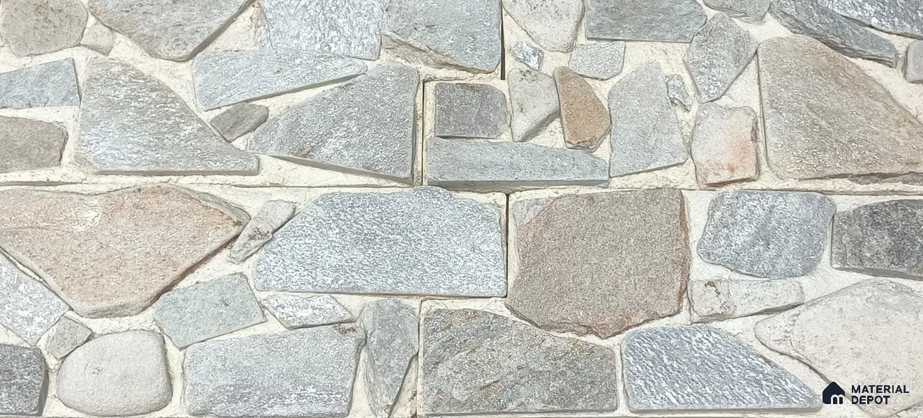 WL 00174 Cortica Silver 457 x 203 mm Natural Stone Wall Cladding | Stone is a Natural Product, Please Expect Variation in Shades