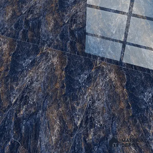 Marble Floor & Wall Tile TL 02183 Woe Blue 4 ft x 2 ft High Gloss Finish Vitrified Tile - 9 mm (Random 5)