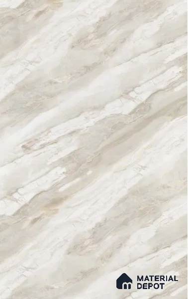 Golden Statuario Marble look LM 25860 B  8 ft x 4 ft Carving Marble Finish Decorative Laminate - 1 mm | Suitable for TV Unit, Wardrobe, Kitchen Cabinets