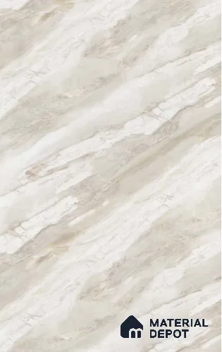 Golden Statuario Marble look LM 25860 B 8 ft x 4 ft Carving Marble Finish Decorative Laminate - 1 mm | Suitable for TV Unit, Wardrobe, Kitchen Cabinets