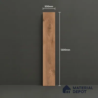 Wood Floor Tile TL 06109 11008 1200 x 200 mm Vitrified Matte Finish - 9 mm | 12 Random Design | Suitable For Living Room, Bedroom, Kitchen | 2-3 mm Spacer is Mandatory (Sample)