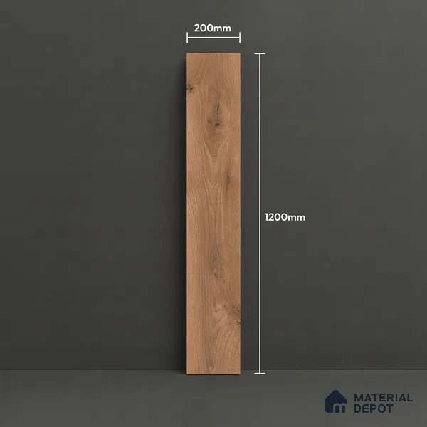 Wood Floor Tile TL 06109 11008 1200 x 200 mm Vitrified Matte Finish - 9 mm | 12 Random Design | Suitable For Living Room, Bedroom, Kitchen | 2-3 mm Spacer is Mandatory (Sample)
