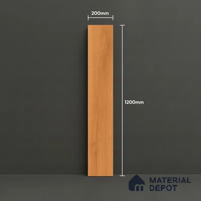 Wood Floor Tile TL 06110 18002 1200 x 200 mm Vitrified Matte Finish - 9 mm | 12 Random Design | Suitable For Living Room, Bedroom, Kitchen | 2-3 mm Spacer is Mandatory (Sample)
