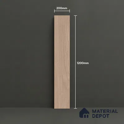 Wood Floor Tile TL 06114 Classic Grey 1200 x 200 mm Vitrified Matte Finish - 9 mm | 12 Random Design | Suitable For Living Room, Bedroom, Kitchen | 2-3 mm Spacer is Mandatory