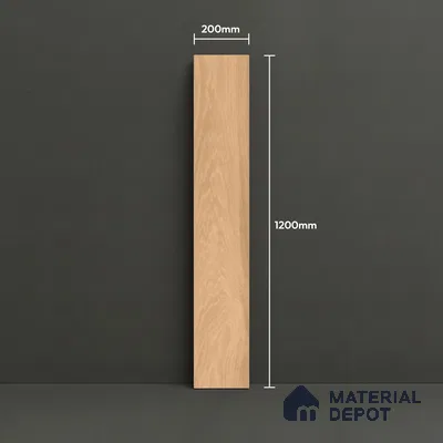 Wood Floor Tile TL 06115 Empire Natural 1200 x 200 mm Vitrified Matte Finish - 9 mm | 12 Random Design | Suitable For Living Room, Bedroom, Kitchen | 2-3 mm Spacer is Mandatory